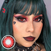 Lentes de contacto de color rojo Vega